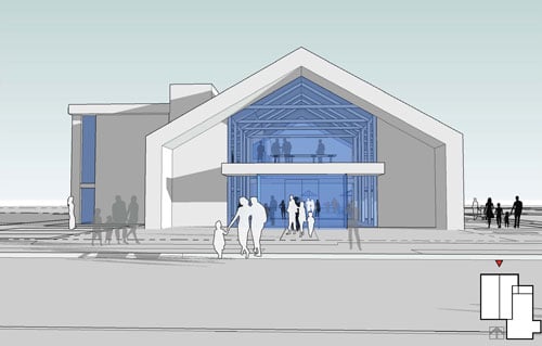 Rendering of the Underground Railroad interpretive Center