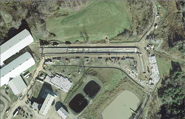 Aerial view of PTW installation