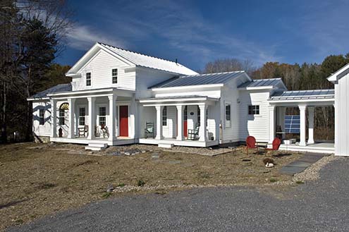 Coons Residence - a white house and lawn