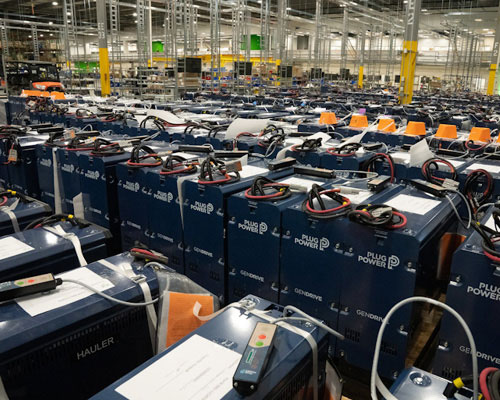 A room filled with Plug Power equipment.
