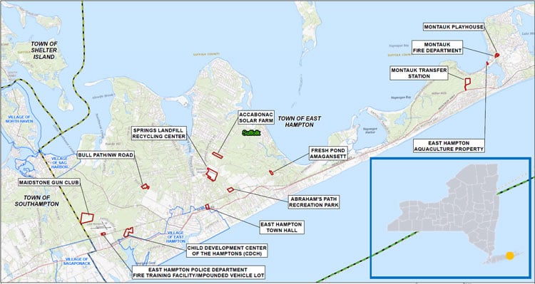 Town of East Hampton map