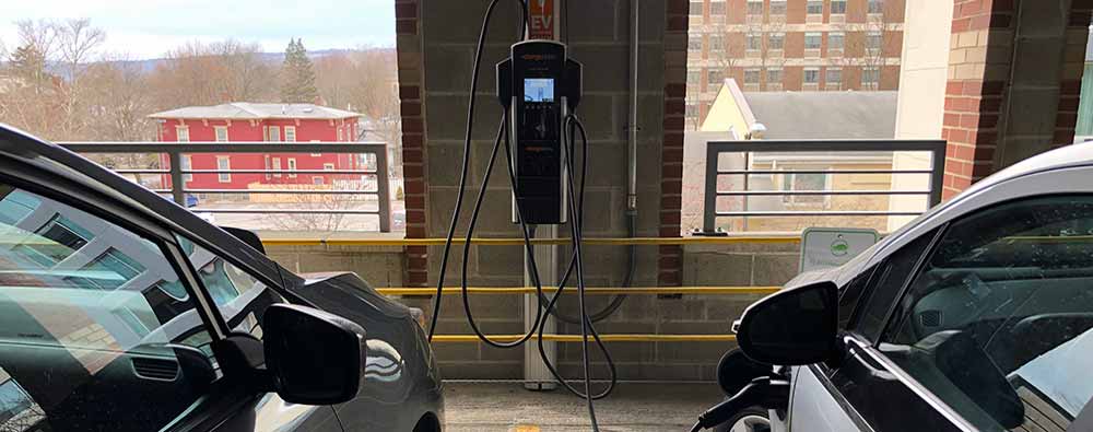Charging station in Ithaca, New York