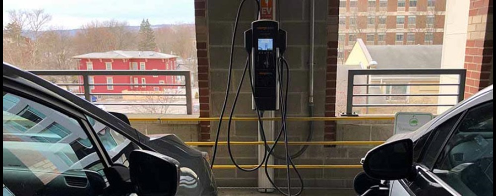 Charging station in Ithaca, New York