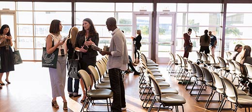 people meeting at an event