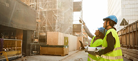 workers on construction site