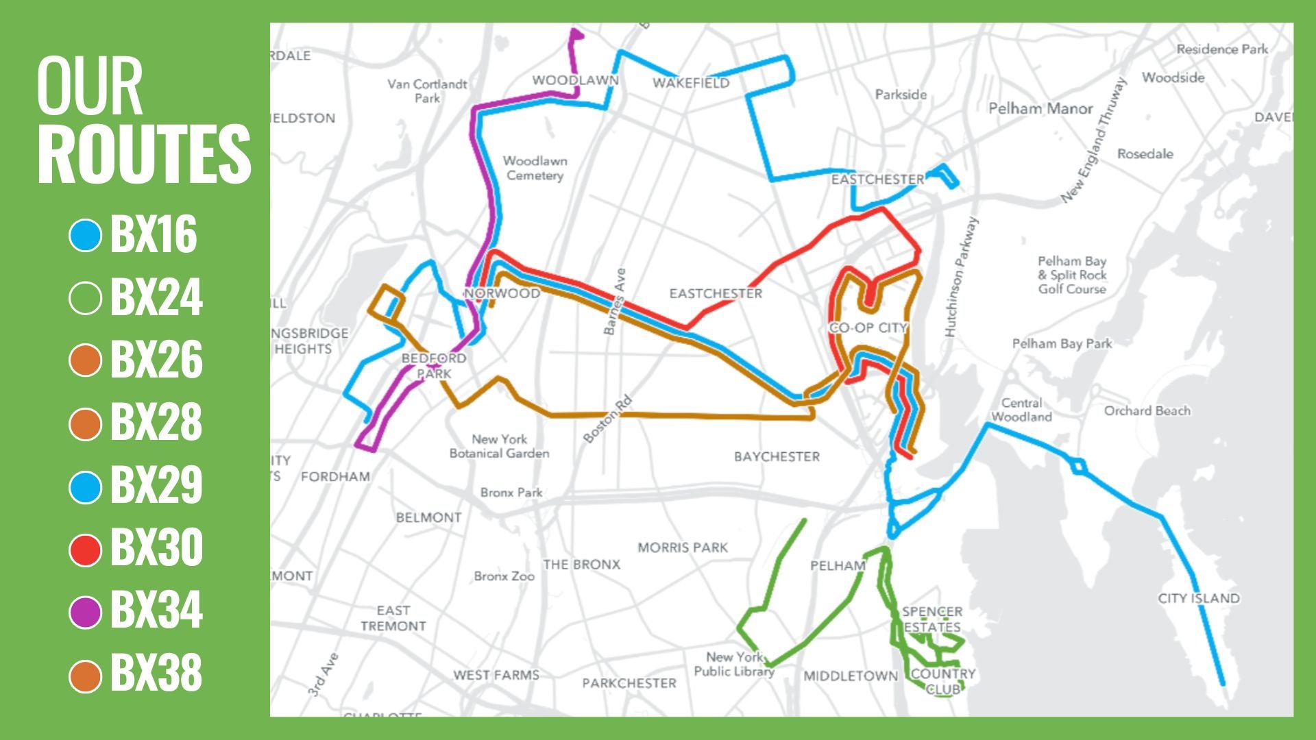 Bronx HFC Bus Map
