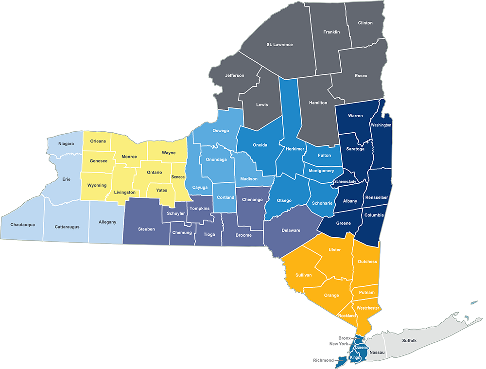 New York State County Map