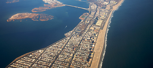 aerial of long island homes