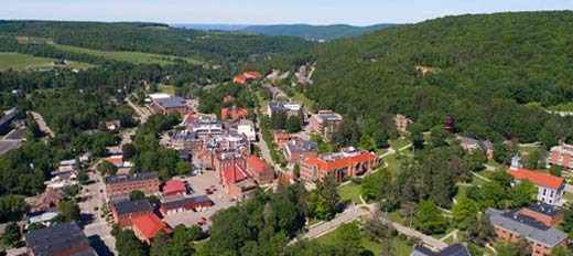 aerial view of campus