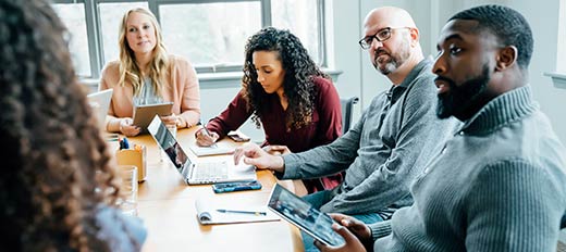 stakeholders in a meeting