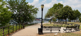 a park with trails