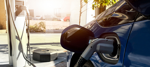 car in charging station
