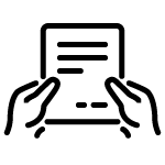 icon of hands holding utility bill