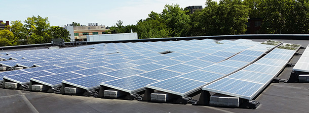 a large roof-top solar installation