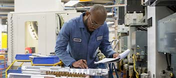 Technician at workstation