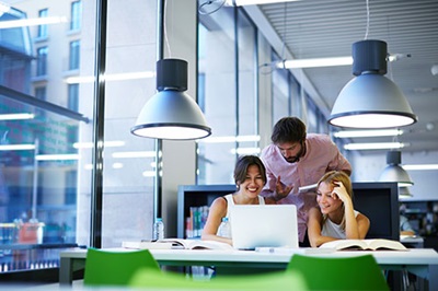 Workers at Work in a Workspace