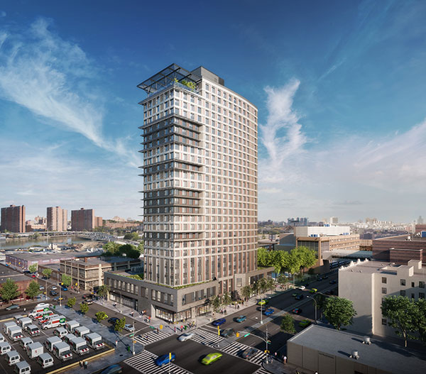 Rendering of 425 Grand Concourse building.