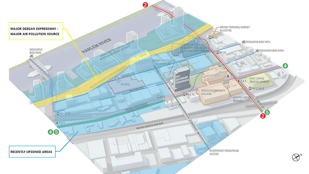 425 Grand Concourse building site diagram.