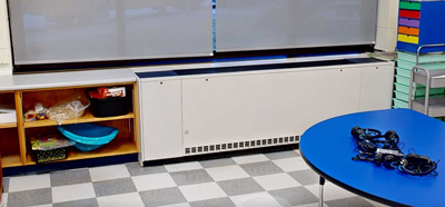 ventilator in a classroom