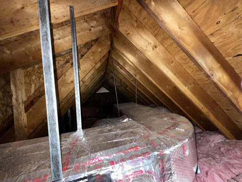  before spray foam insulation