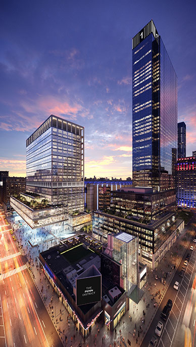 Vornado Realty Trust-bygning på 1 Pennsylvania Plaza.