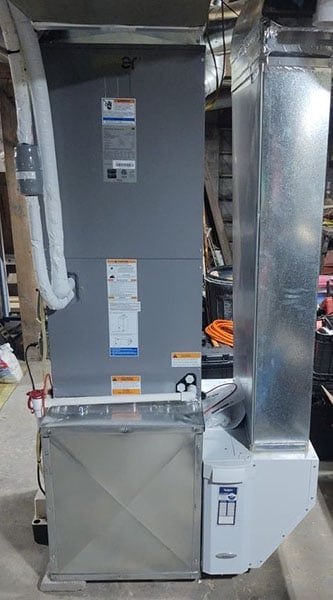 Air source heat pump three ton air handler.