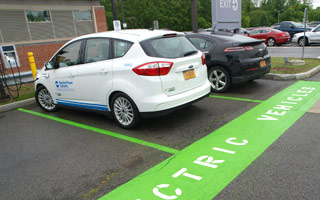 Electric Vehicle at charging station